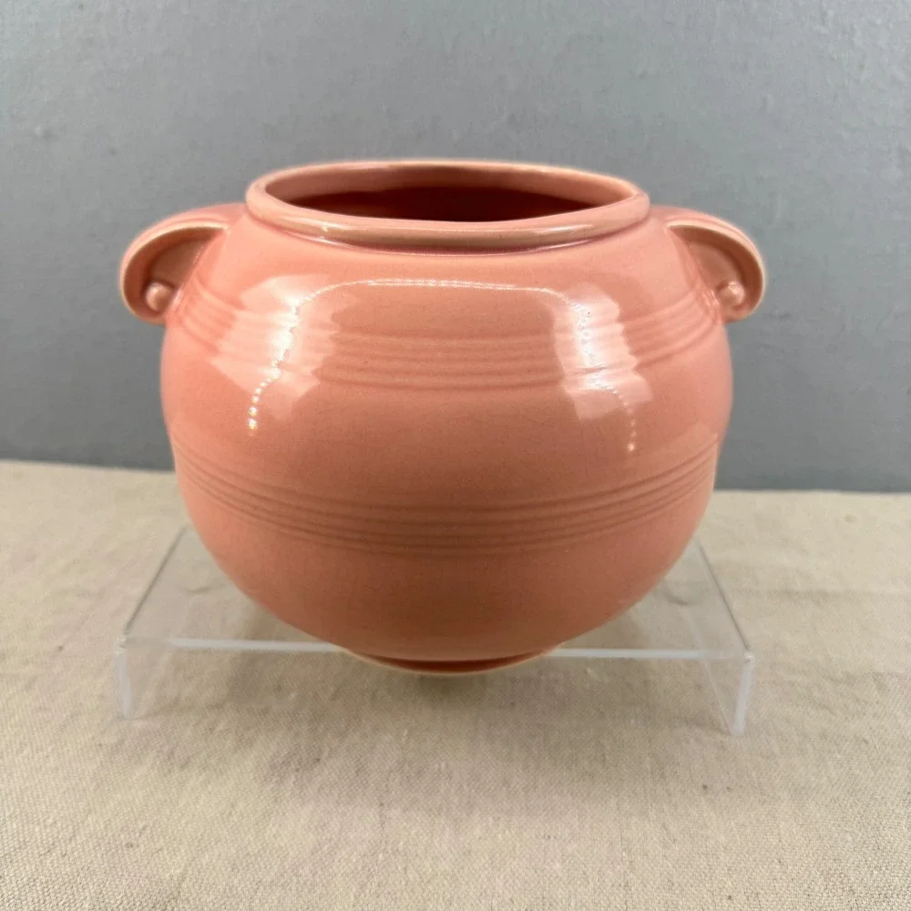 Vintage Sevilla USA‎ Pink Pottery Cookie Jar Base Art Deco Cameron Clay